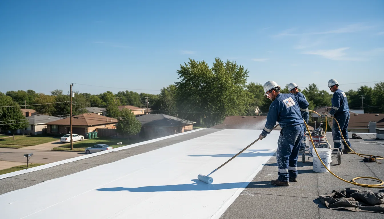 Commercial roof coating in Bonnie, IL near me